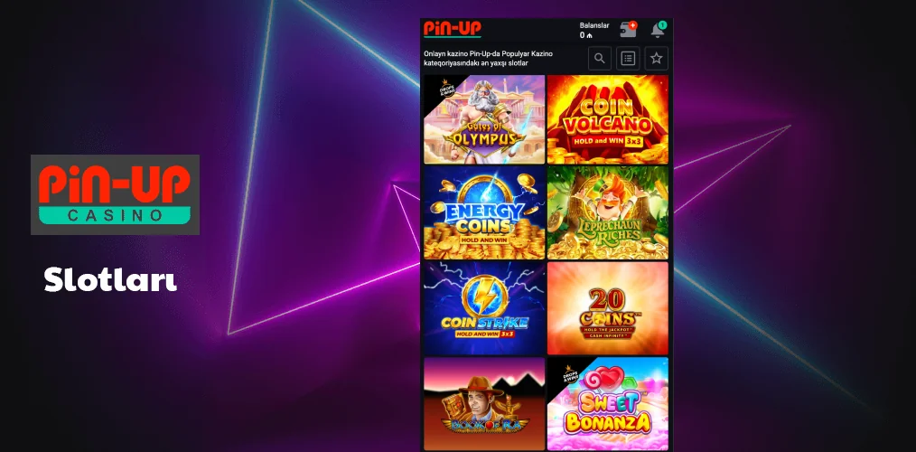 Pin Up-da Casino Slots haqqında məlumat