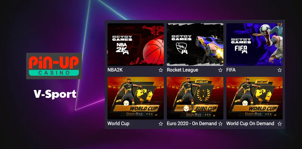 Pin-Up mərcində V-Sport Betting haqqında məlumat